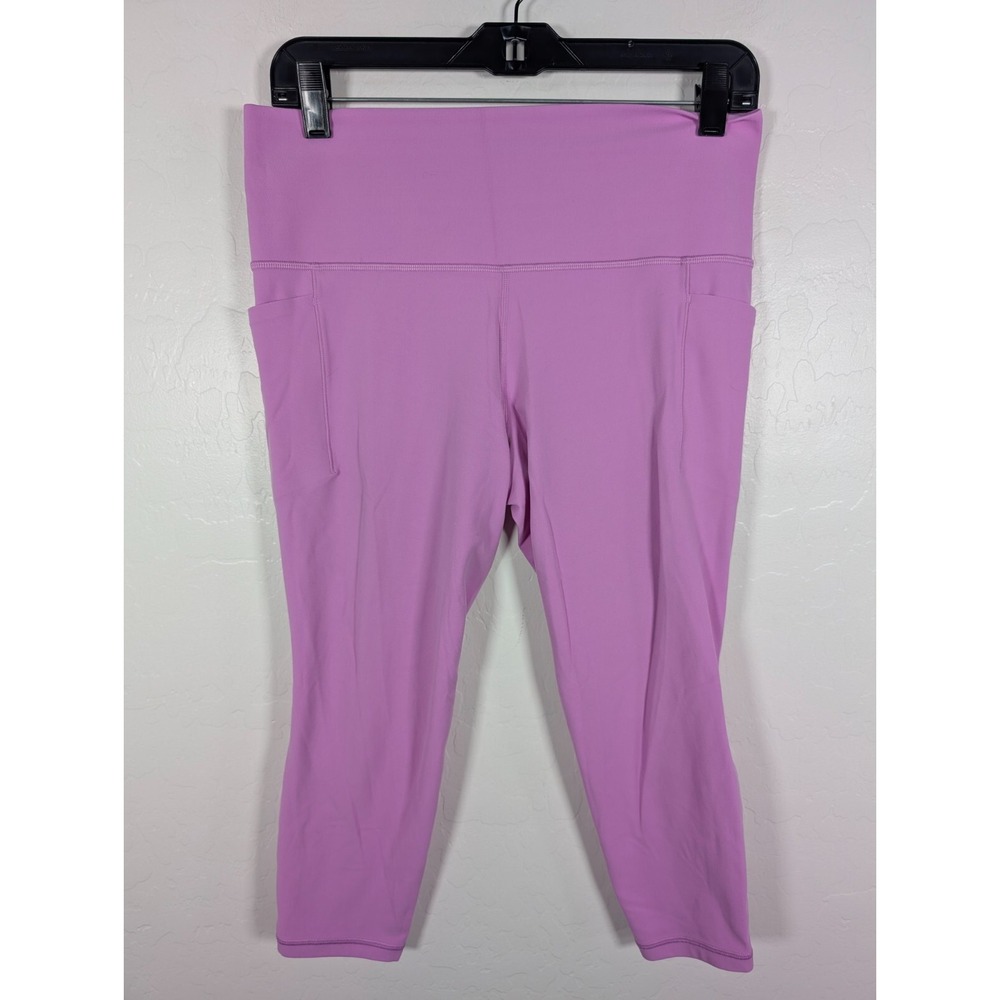 Athleta Pants Women's L/P Purple Salutation Stash 7/8‎ Tight Activewear Leggings